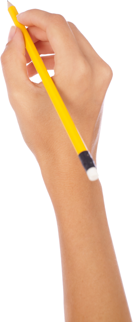Hand Holding a Pencil